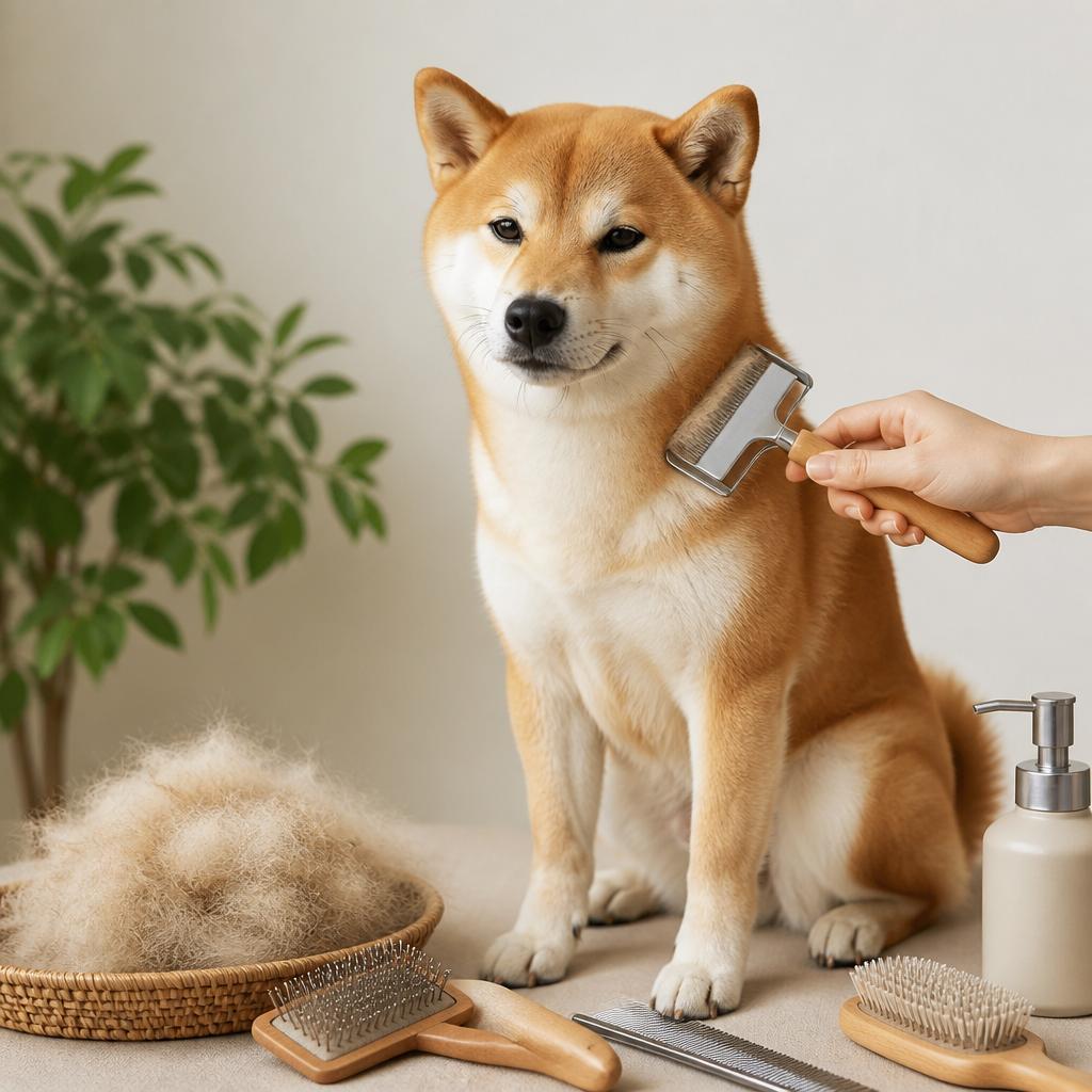 柴犬の毛の手入れ