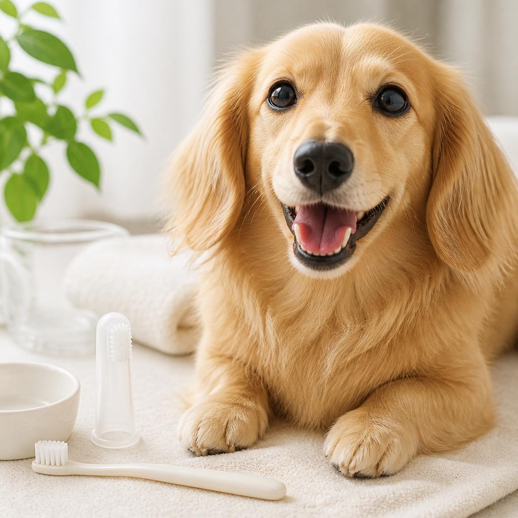 愛犬の歯も大切に！毎日のケアで健康をサポート。
