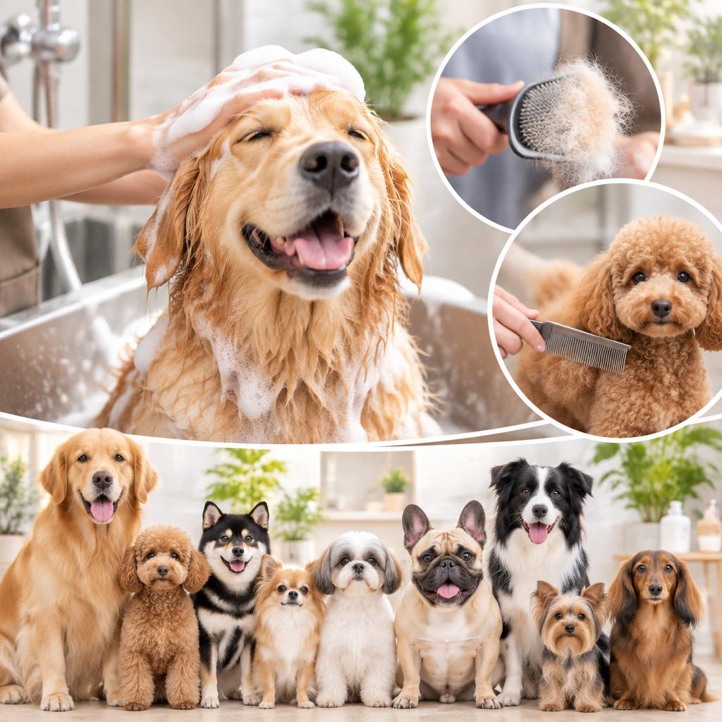 抜け毛対策もおまかせ。犬種に合わせた丁寧なトリミング