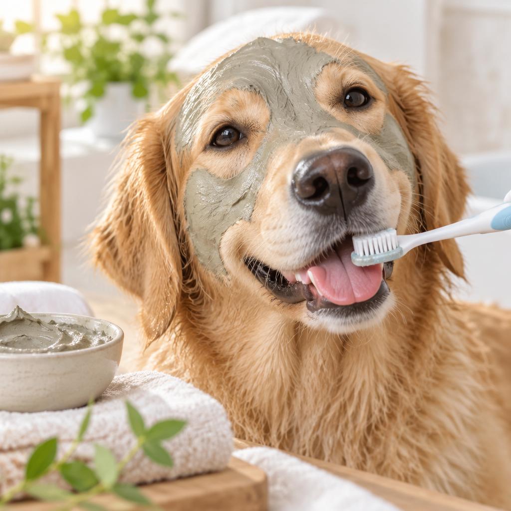 泥パックと歯磨きで、愛犬の「きれい」と「健やか」をいつものケアに。