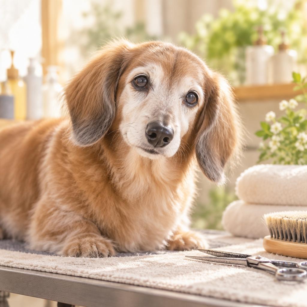 年齢を重ねた愛犬に、やさしさを重ねるトリミング。