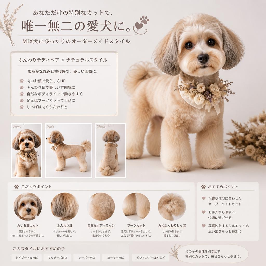 あなたのMIX犬にぴったりのカットスタイル、唯一無二の愛犬に変身させましょう！