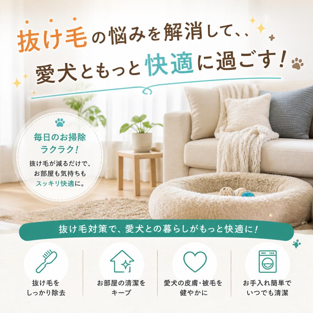 抜け毛の悩みを解消して、愛犬ともっと快適に過ごす！