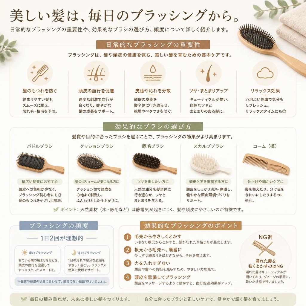 毎日のブラッシングで抜け毛を管理