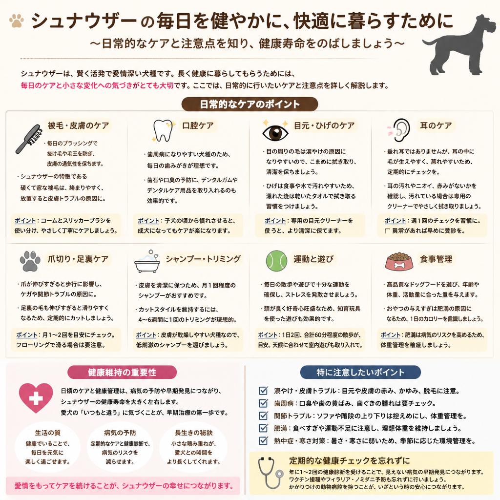 2. シュナウザーに必要な基本ケア