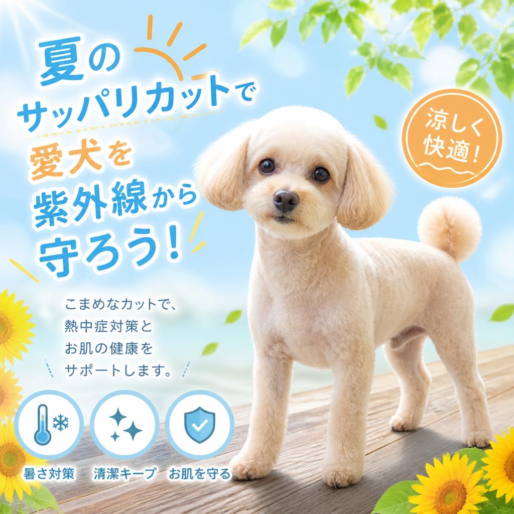 夏のサッパリカットで愛犬を紫外線から守ろう！