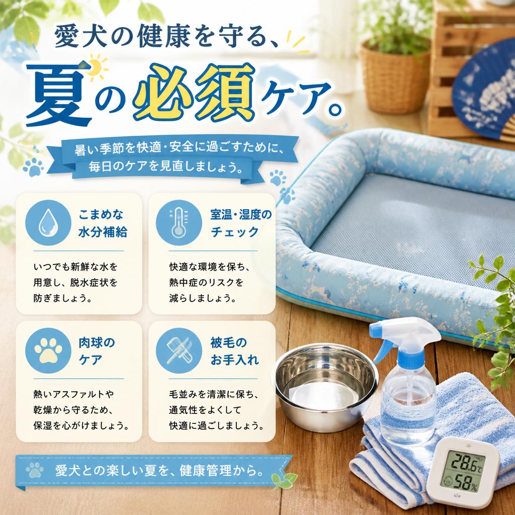 愛犬の健康を守る、夏の必須ケア。