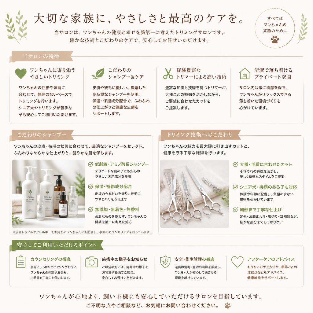 トリミングサロンのご紹介