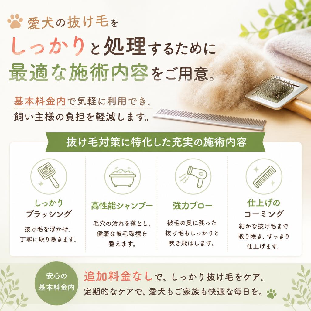 抜け毛対策にも力を入れています